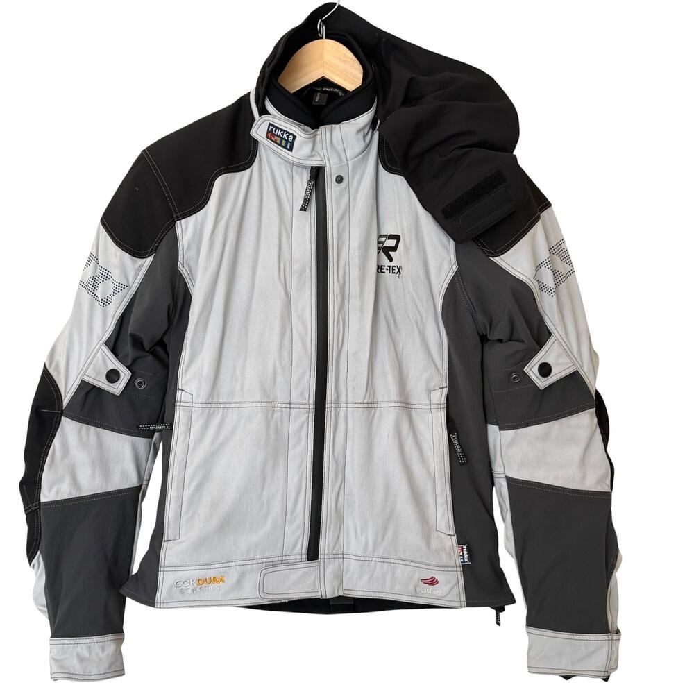 RUKKA Men's Flexo-R Cordura Gore-Tex D3O Touring Motorcycle Jacket Grey,46